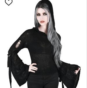 PRICE FIRM! NWT Killstar Shock distressed hoodie